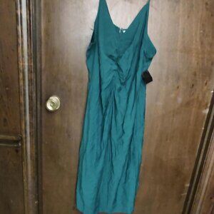 Nine West women's ruched front strappy midi nwt